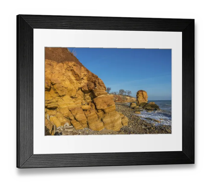 Framed Print : Warm late autumn day on the seashore near the village of Fontanka Framed Print : Warm late autumn day on the seashore near the village of Fontanka