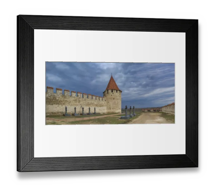 Framed Print : Old historic Fortress on the banks of the Dniester River