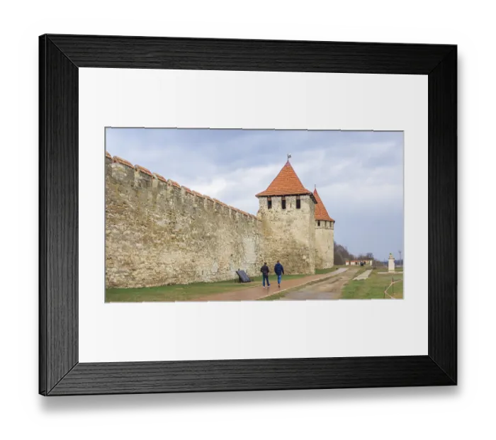 Framed Print : Bender, Moldova - 03.10.2019. Old historic Fortress in Bender city