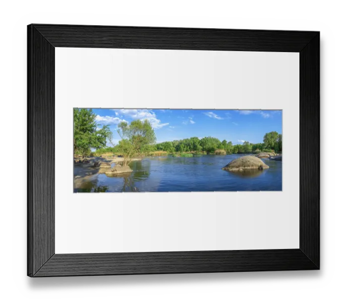 Framed Print : Beautiful view of the Southern Bug River near the village of Migiya on a sunny spring day