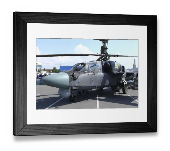 Framed Print : St. Petersburg Russia Jule 5, 2013 Attack helicopters Ka-52 Alligator Framed Print : St. Petersburg Russia Jule 5, 2013 Attack helicopters Ka-52 Alligator