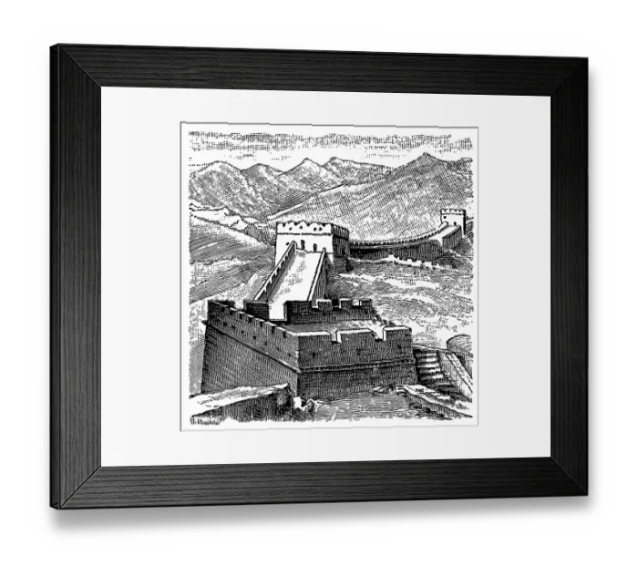 Framed Print : Part of the Great Wall at Nan-k'ou Pass
