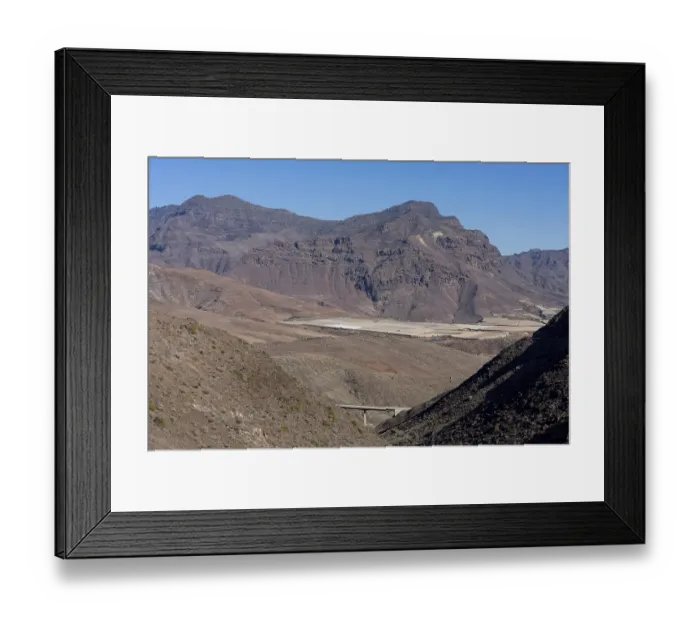 Framed Print : Typical mountain landscape of the central part of Gran Canaria
