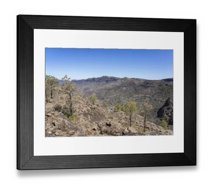 Framed Print : Typical mountain landscape in the central part of the island Framed Print : Typical mountain landscape in the central part of the island