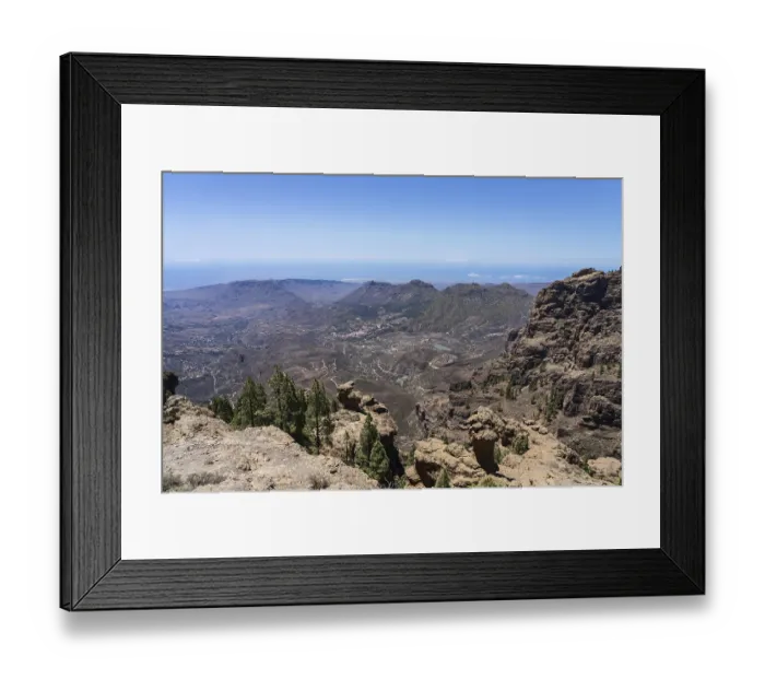 Framed Print : View of the mountain landscape from the Mirador del Pico de los Pozos de las Nieves Framed Print : View of the mountain landscape from the Mirador del Pico de los Pozos de las Nieves
