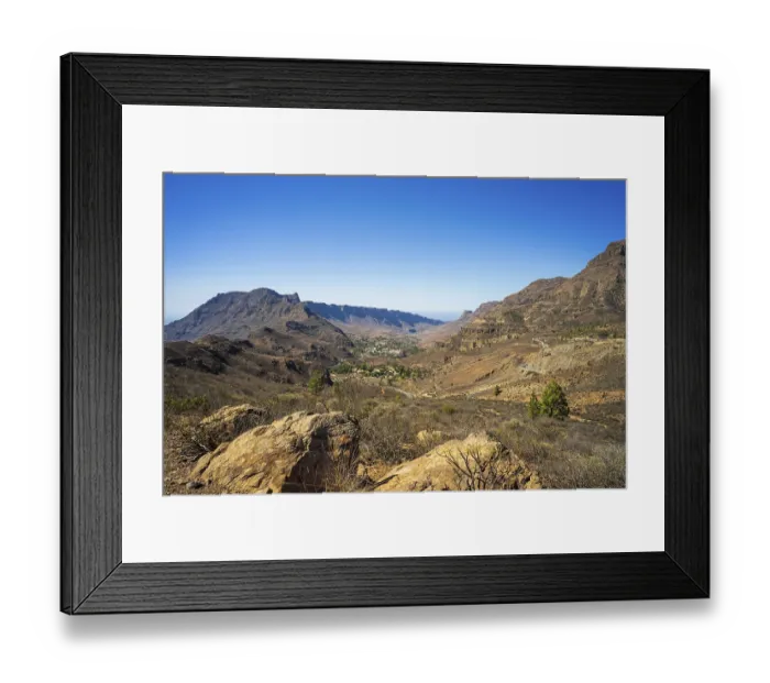 Framed Print : Typical mountain landscape in the central part of the island Framed Print : Typical mountain landscape in the central part of the island