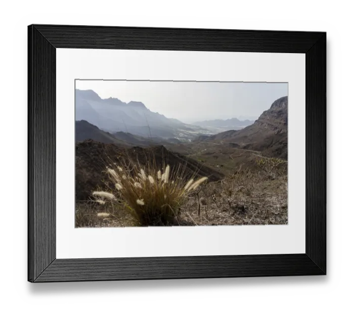 Framed Print : Typical mountain landscape of the central part of Gran Canaria Framed Print : Typical mountain landscape of the central part of Gran Canaria