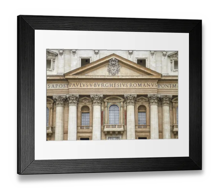 Framed Print : Detail of the Saint Peter Basilica in Vatican City Italy Framed Print : Detail of the Saint Peter Basilica in Vatican City Italy