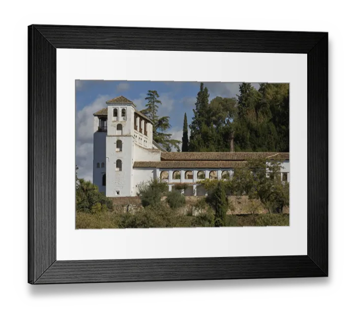 Framed Print : Ancient arabic fortress of Alhambra