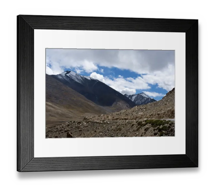 Framed Print : Himalaya high mountain landscape panorama with dramatic cloudy sky near Khardung La pass Framed Print : Himalaya high mountain landscape panorama with dramatic cloudy sky near Khardung La pass