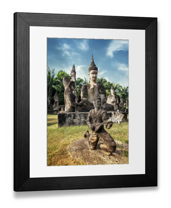 Framed Print : Amazing view of mythology and religious statues at Wat Xieng Khuan Buddha park