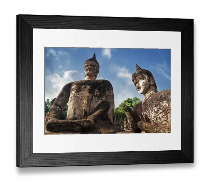 Framed Print : Amazing view of mythology and religious statues at Wat Xieng Khuan Buddha park