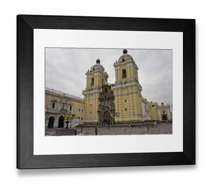 Framed Print : Lima, Old city street view, Peru, South America