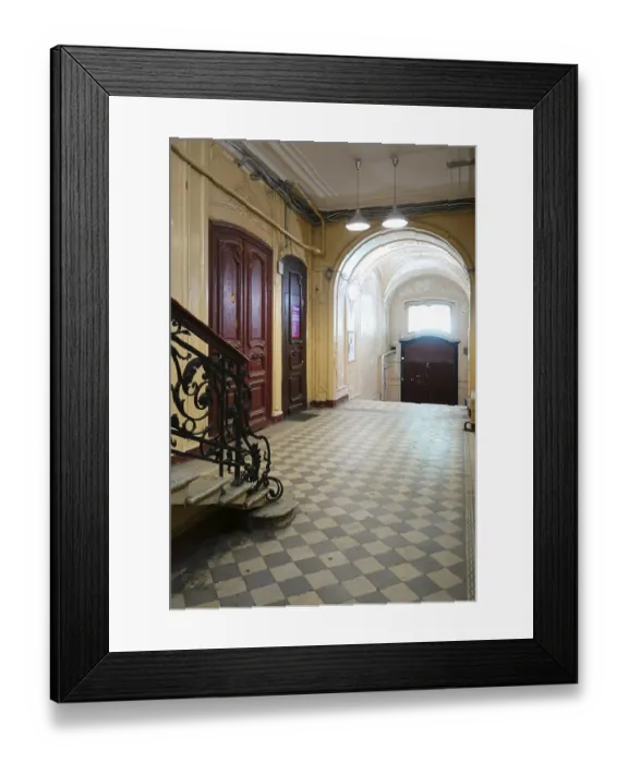 Framed Print : Baka's apartment building in Art Nouveau style on Kirochnaya Street in St