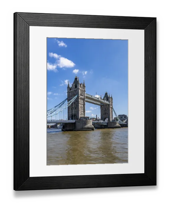 Framed Print : London, United Kingdom - 17 May 2025: View of the Tower Bridge landmark in London Framed Print : London, United Kingdom - 17 May 2025: View of the Tower Bridge landmark in London