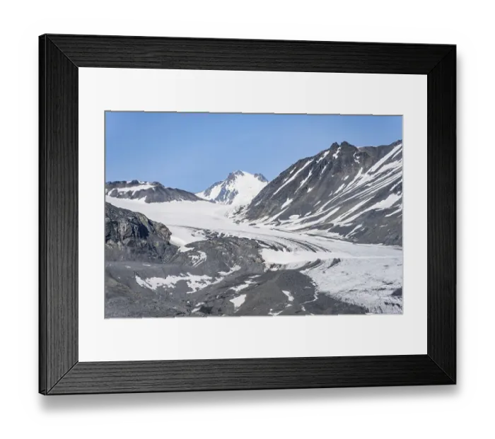 Framed Print : Gulkana Glacier and Icefall Peak