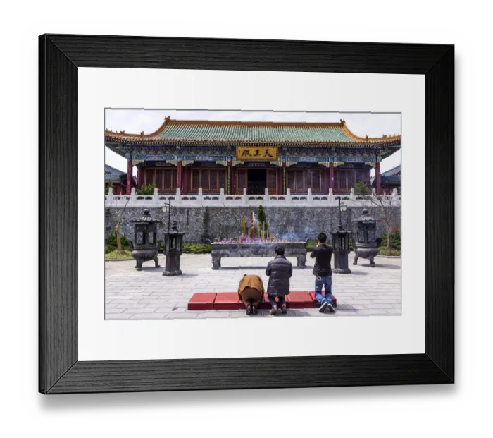 Framed Print : Zhangjiajie, Hunan, China Apr 2013 Three Chinese people