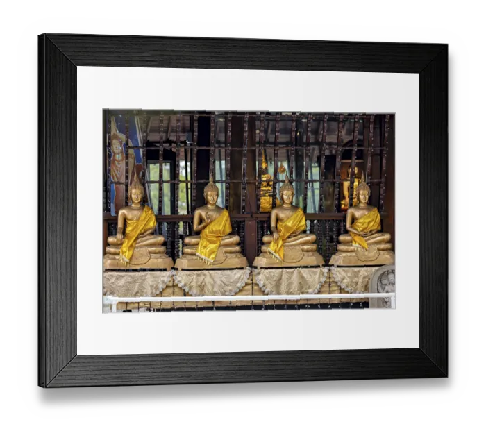 Framed Print : Row of Buddha statues in a temple Framed Print : Row of Buddha statues in a temple