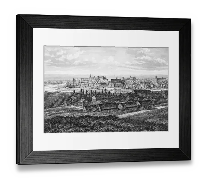 Framed Print : City view of Krakow on the Vistula Framed Print : City view of Krakow on the Vistula