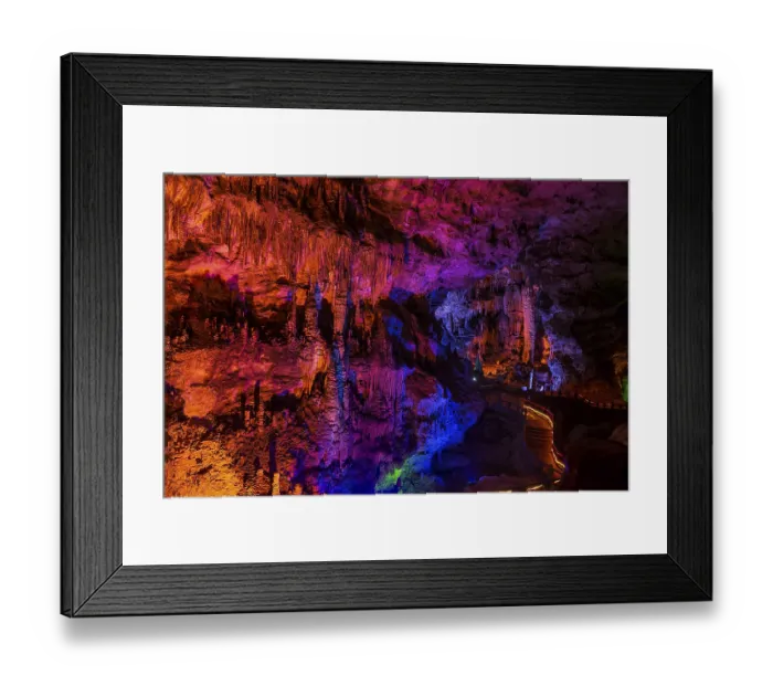 Framed Print : Yellow Dragon Cave, also known as The Wonder of the World's Caves
