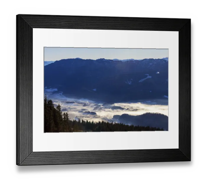 Framed Print : View from Vormauerstein to Strobl am Wolfgangsee Framed Print : View from Vormauerstein to Strobl am Wolfgangsee
