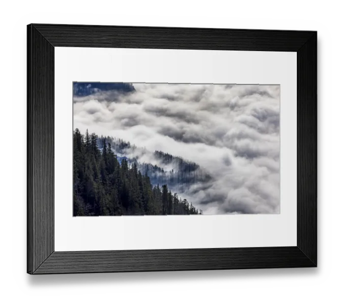 Framed Print : View from Vormauerstein of a sea of fog on Lake Wolfgang