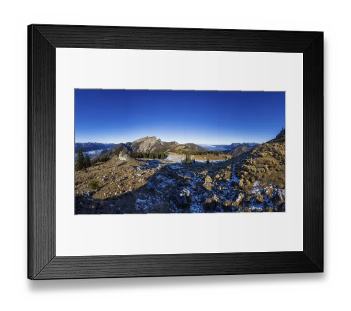 Framed Print : Sankt Wolfgang, Vormaueralm with Schafberg