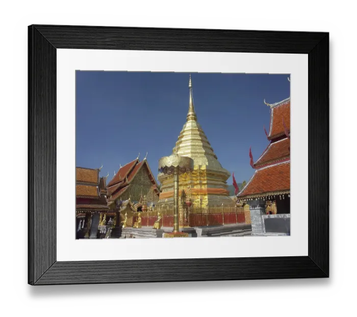 Framed Print : Buddhist Temple Complex Chaing Mai Thailand