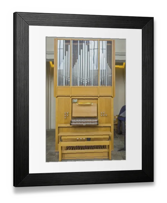 Framed Print : Hallgrimskirkja cathedral Organ Control Panel Reykjavik Iceland