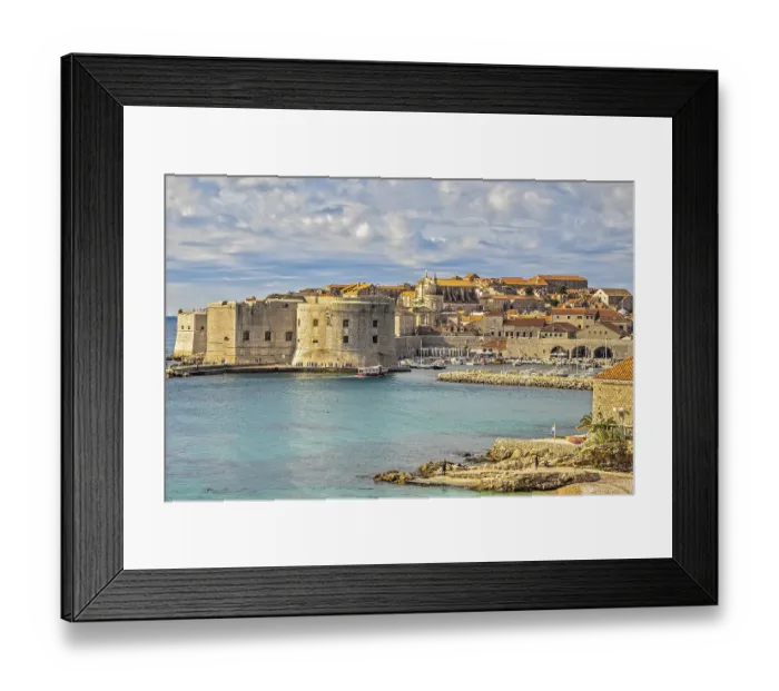 Framed Print : Harbour and Fortifications Dubrovnik Croatia Framed Print : Harbour and Fortifications Dubrovnik Croatia