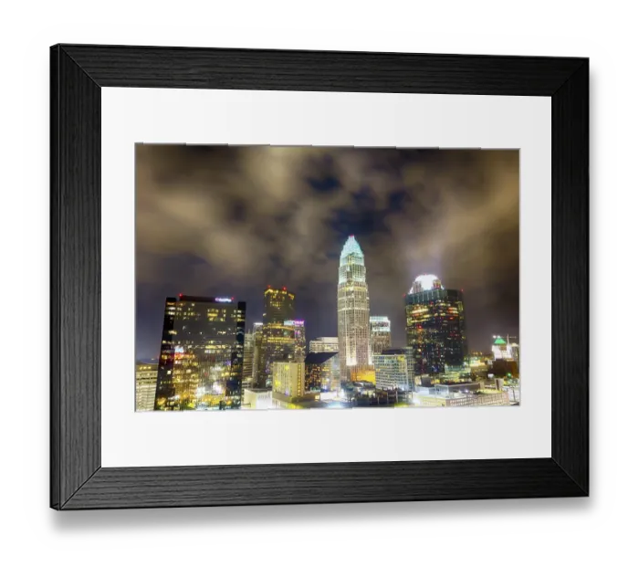 Framed Print : Night view scenes around charlotte north carolina Framed Print : Night view scenes around charlotte north carolina