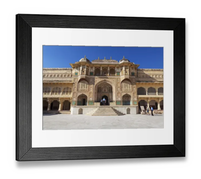 Framed Print : Amber Fort is historical Indian landmark in Jaipur