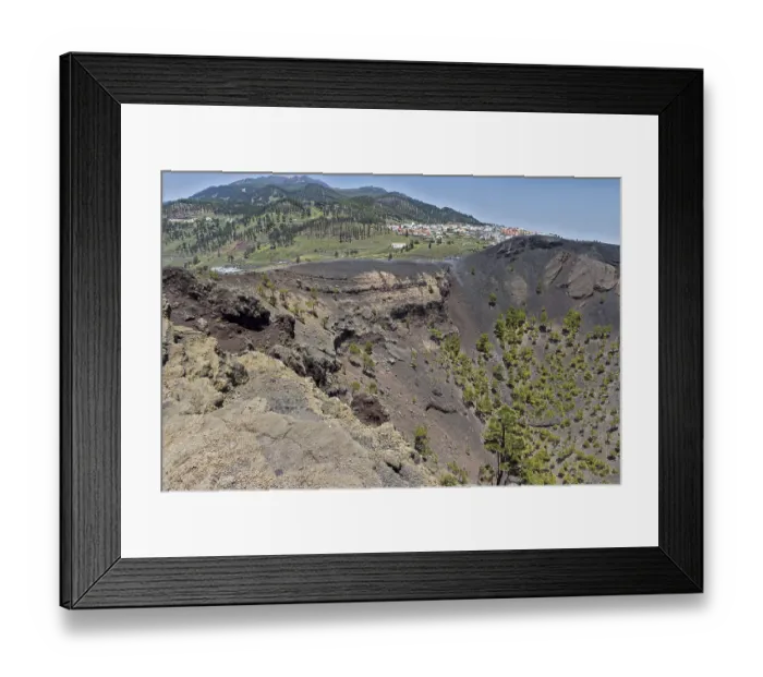Framed Print : Volcano Crater Fuencaliente La Palma Spain