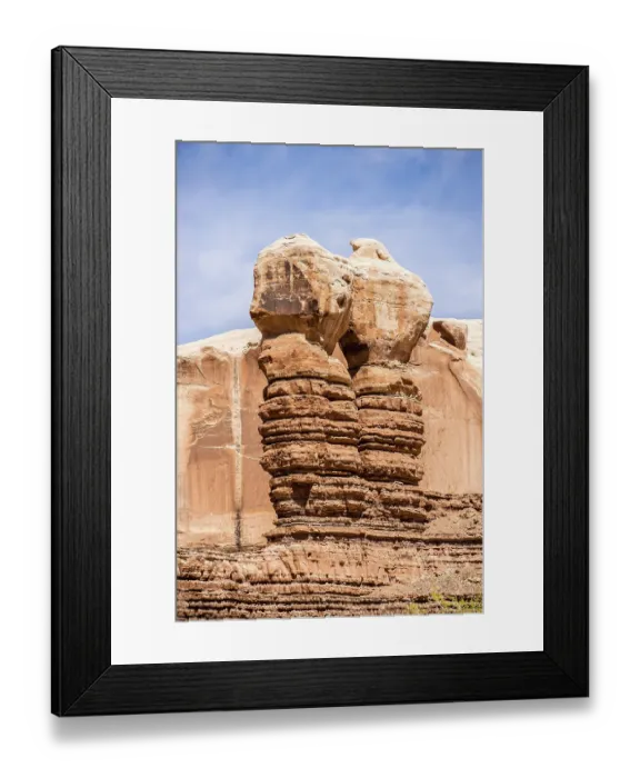 Framed Print : Hoodoo rock formations at utah national park mountains