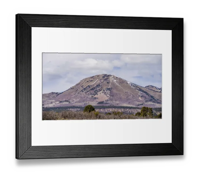 Framed Print : Landscape overlooking south peak and abajo peak mountains in utah