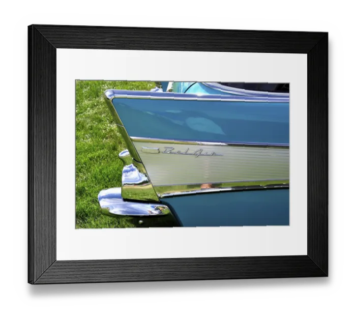 Framed Print : Tail fin of a 1957 Chevrolet Bel Air Framed Print : Tail fin of a 1957 Chevrolet Bel Air