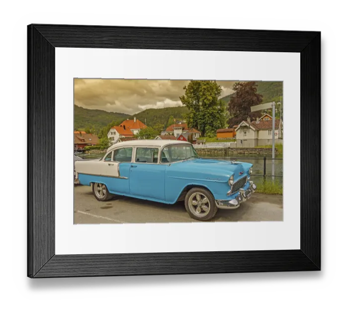 Framed Print : Chevrolet Bel Air Olden Norway