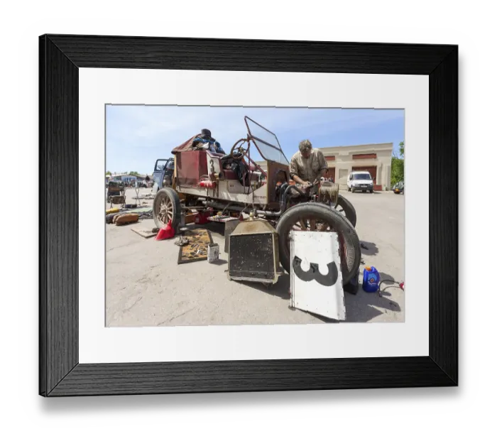 Framed Print : SAMARA, RUSSIA - JUNE 16: Rally of retro-cars Peking-Paris 2013