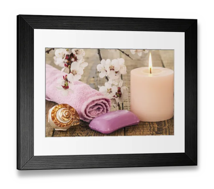 Framed Print : Soap with towel for bathroom procedures Framed Print : Soap with towel for bathroom procedures