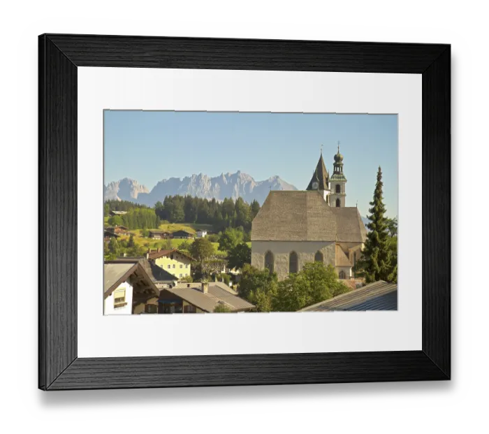 Framed Print : Austria Kitzbuhel View Of Wilder Kaiser Mountain