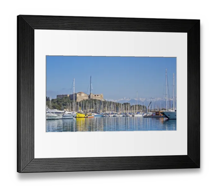 Framed Print : The Harbour and Castle Antibes France
