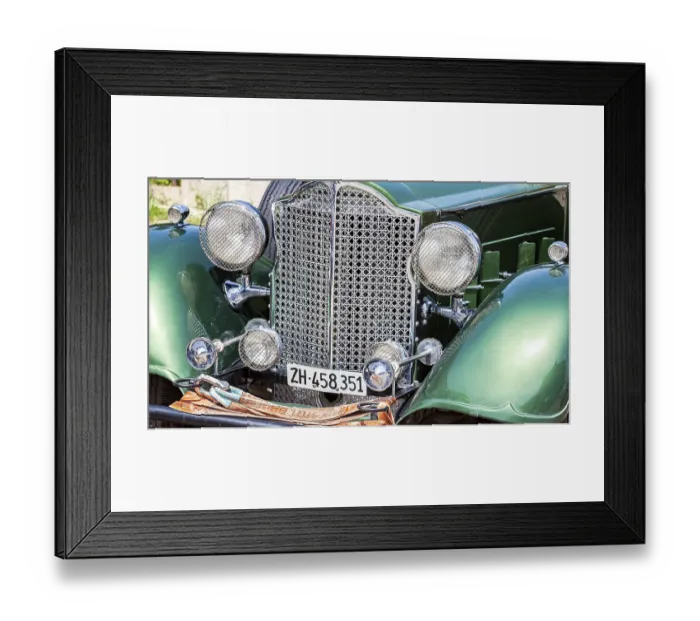 Framed Print : SAMARA, RUSSIA - JUNE 16, 2015: The front part of a retro car Packard Convertible Sedan 1934 year