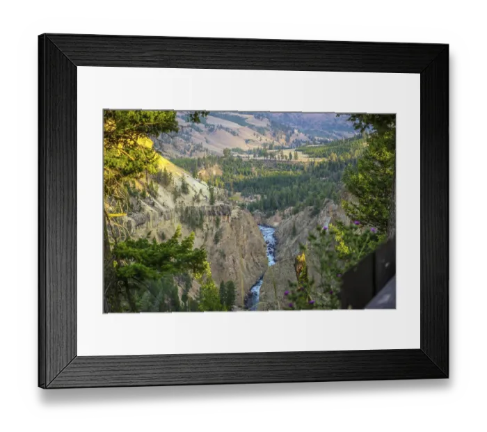 Framed Print : An epic scenery of the canyon in between of those large mountain ranges