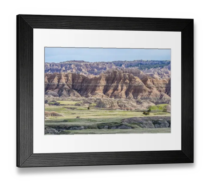 Framed Print : A layered rugged terrain rock formations of the preserve national park Framed Print : A layered rugged terrain rock formations of the preserve national park