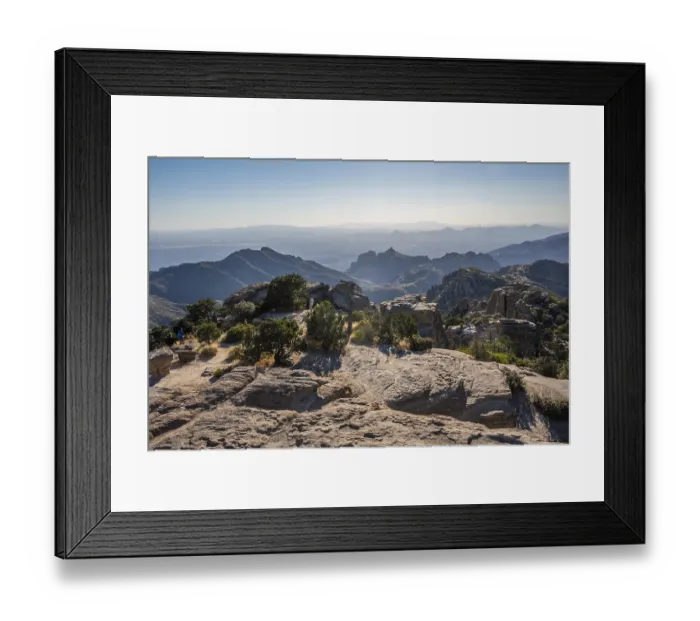 Framed Print : Epic mountain landscape scenery from the walking trail of Mount Lemmon Framed Print : Epic mountain landscape scenery from the walking trail of Mount Lemmon