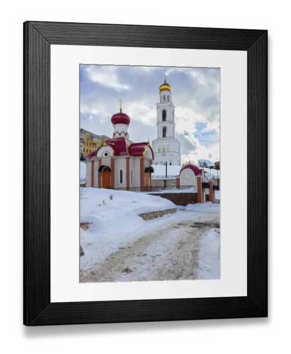 Framed Print : Russian orthodox church. Iversky monastery in Samara Framed Print : Russian orthodox church. Iversky monastery in Samara
