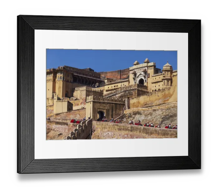 Framed Print : Amber Fort is historical Indian landmark in Jaipur Framed Print : Amber Fort is historical Indian landmark in Jaipur