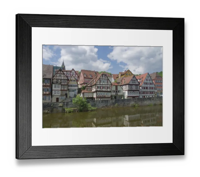 Framed Print : Half-timbered houses in MauerstraBe Framed Print : Half-timbered houses in MauerstraBe