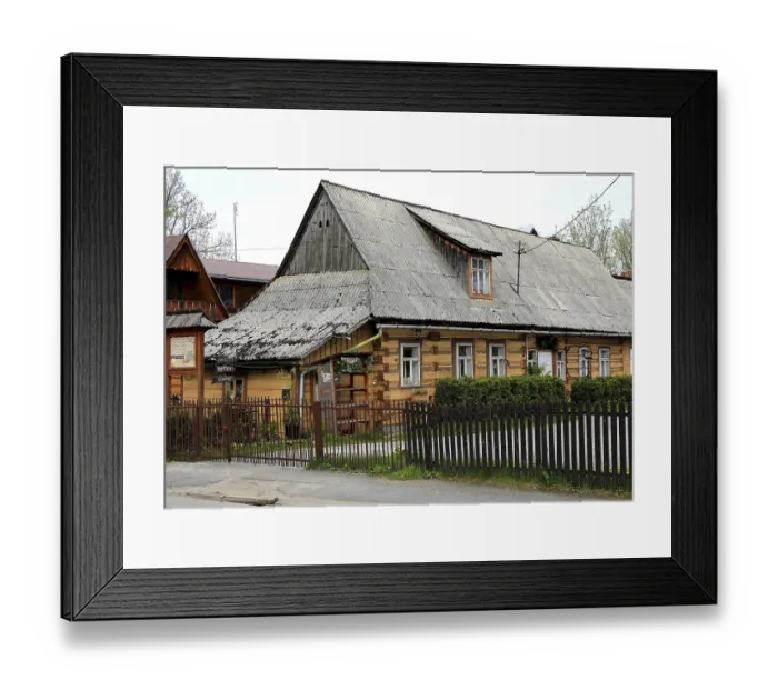 Framed Print : Traditional wooden houses in the village of Chocholow Framed Print : Traditional wooden houses in the village of Chocholow