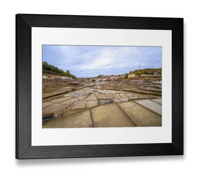 Framed Print : Terraced salt pans extracting and processing natural salt in the historic salt valley of anana